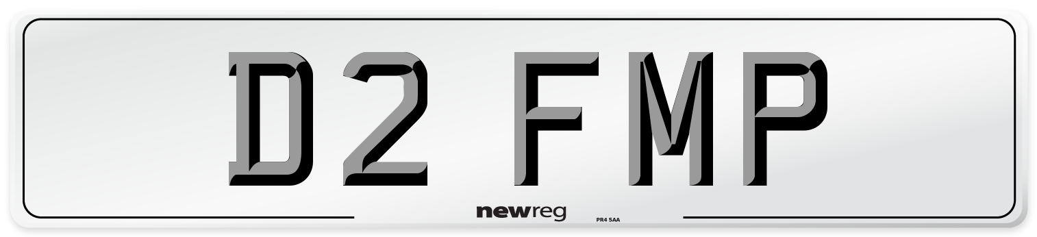D2 FMP Number Plate from New Reg